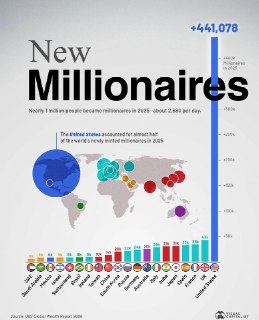 Количество долларовых миллионеров выросло на 1 млн за год: США лидируют